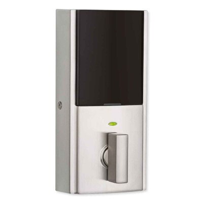 Kwikset Home Connect 918 Touch Screen Smart Lock, Z-Wave, Contemporary with Deadbolt, Satin Nickel